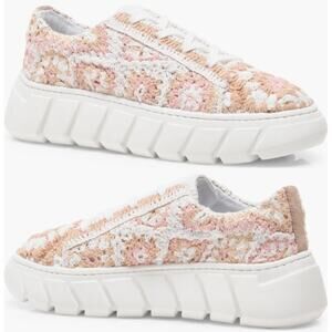 FREE PEOPLE Catch Me If You Can Crochet Platform Sneaker Size 40